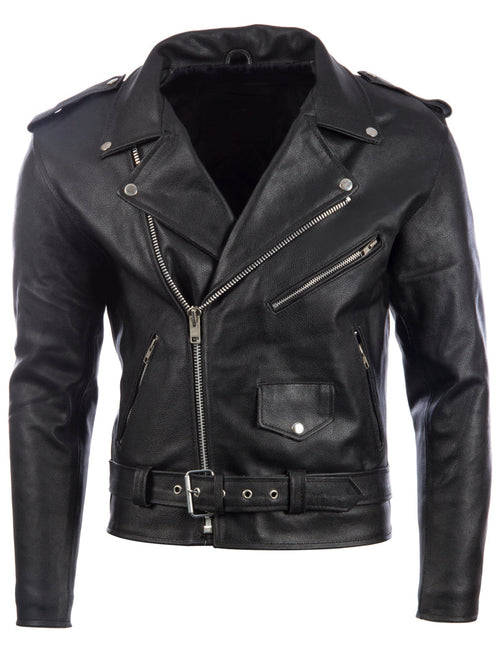 Alder & Stone Men's Biker Jacket - Black
