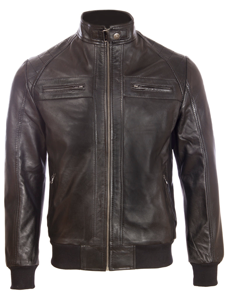 Alder & Stone Men's Bomber Jacket - Black