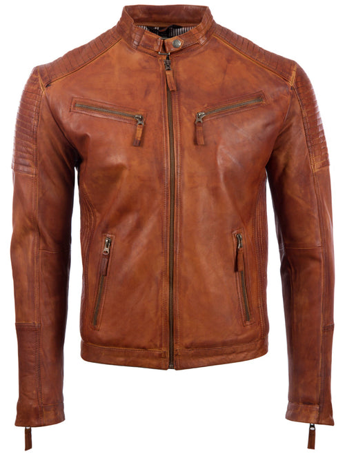 Alder & Stone Men's Biker Jacket - Nevada Timber