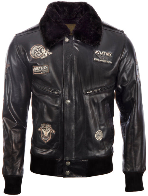 Alder & Stone Men's Air Force Jacket - Black