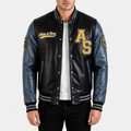 Alder & Stone Men's Varsity Jacket - Black/Grey