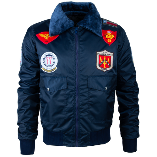 Alder & Stone Men's Aviator Jacket - Navy