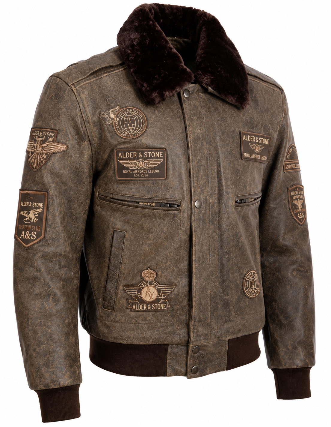 Alder & Stone Men's Air Force Jacket - Desert Tan
