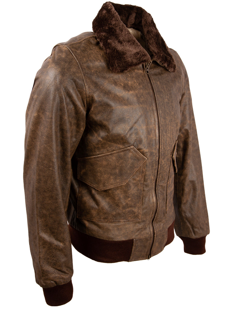 6KT4 Men's Aviator Bomber Jacket - Old Look