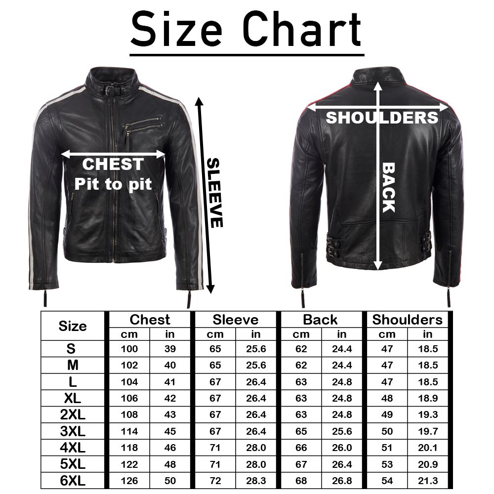 Alder & Stone Men's Racing Biker Jacket - Black