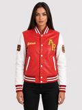 YWVV Women's Varsity Jacket - Red/White