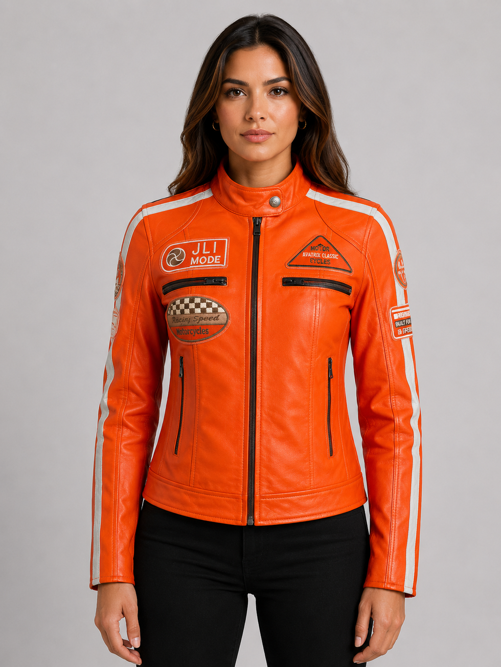 QOOC Women's Racing Biker - Light Orange