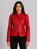 T5J4 Women’s Military Parade Jacket - Red