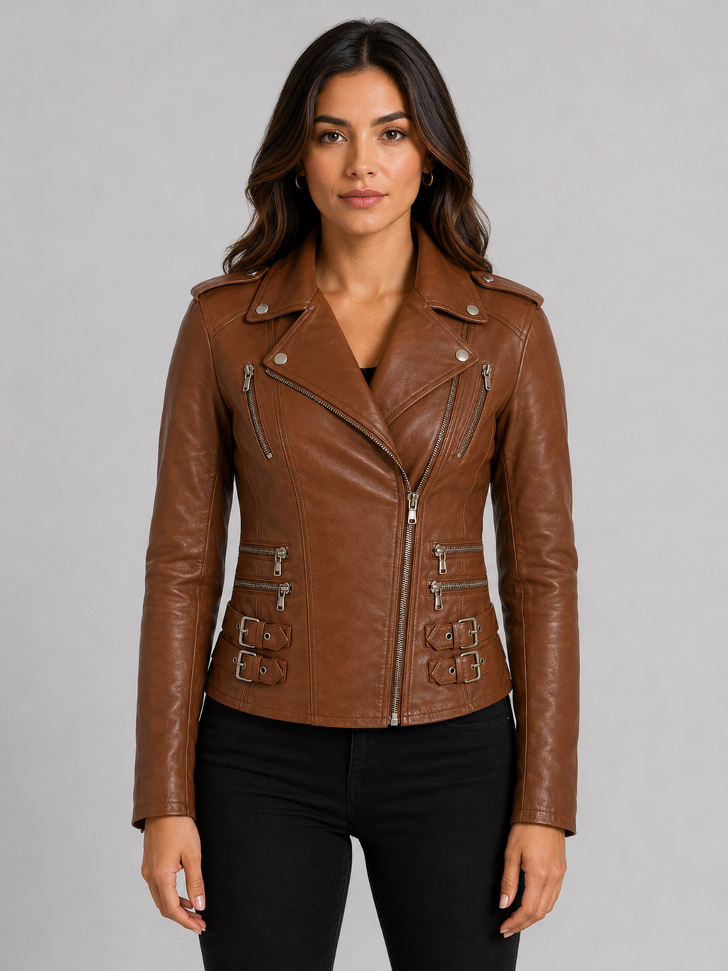 AGSM Women's Biker Jacket - Timber
