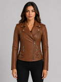 AGSM Women's Biker Jacket - Timber