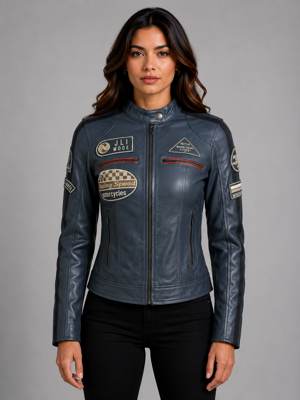 QOOC Women's Racing Biker - Navy Blue