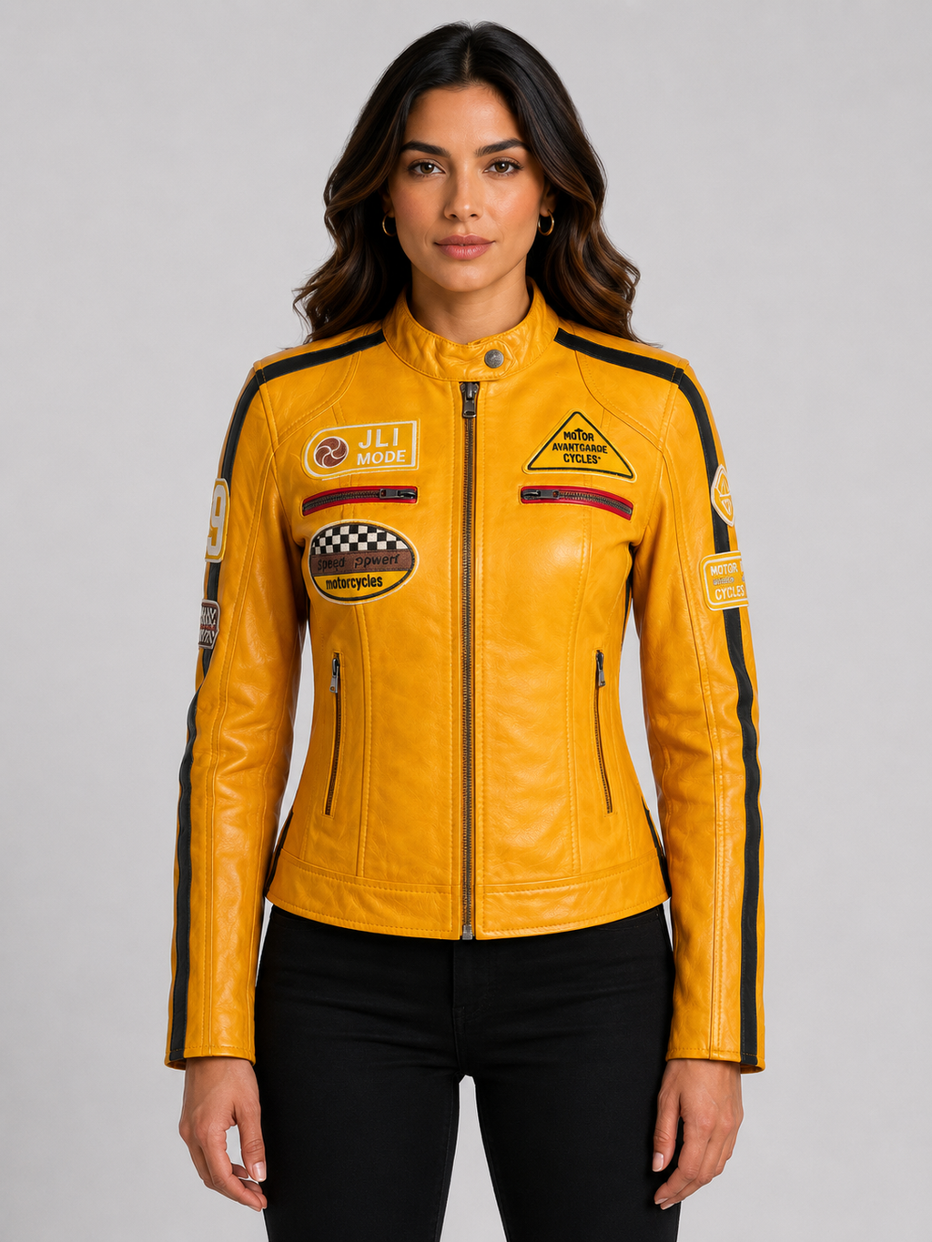 QOOC Women's Racing Biker - Yellow