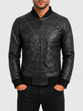 4FZ5 Men's Web Bomber Jacket - Black/White
