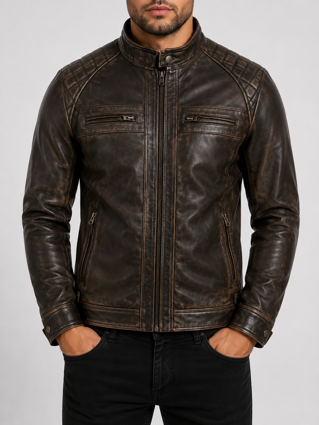 44T9 Men's Biker Jacket - Vegas