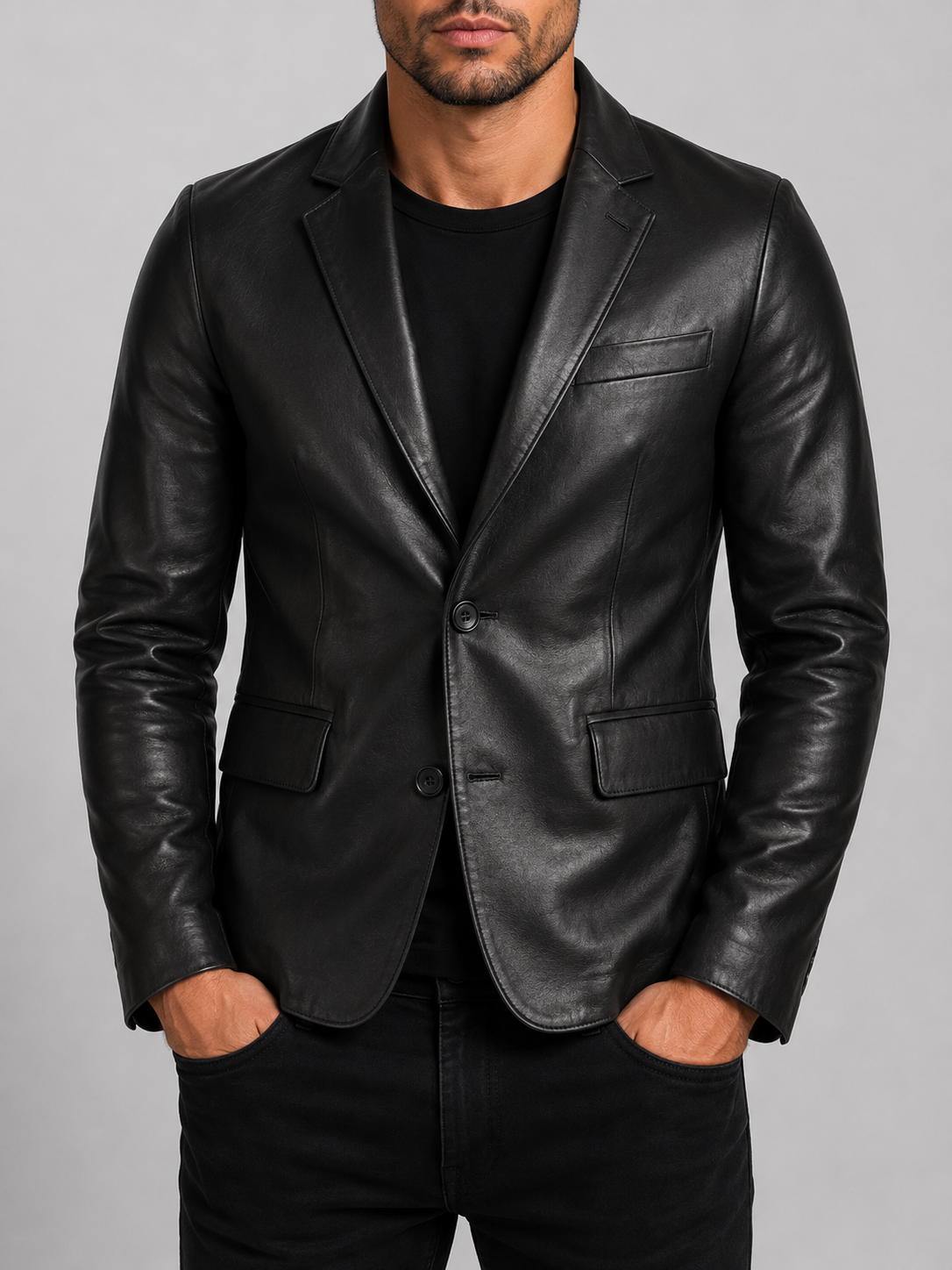 EAQQ Men's Blazer - Black