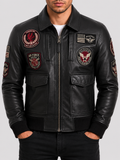 9079 Aviatrix Men's Pilot Jacket - Black