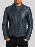 XF7Z Men’s Biker Jacket - Frosty Blue