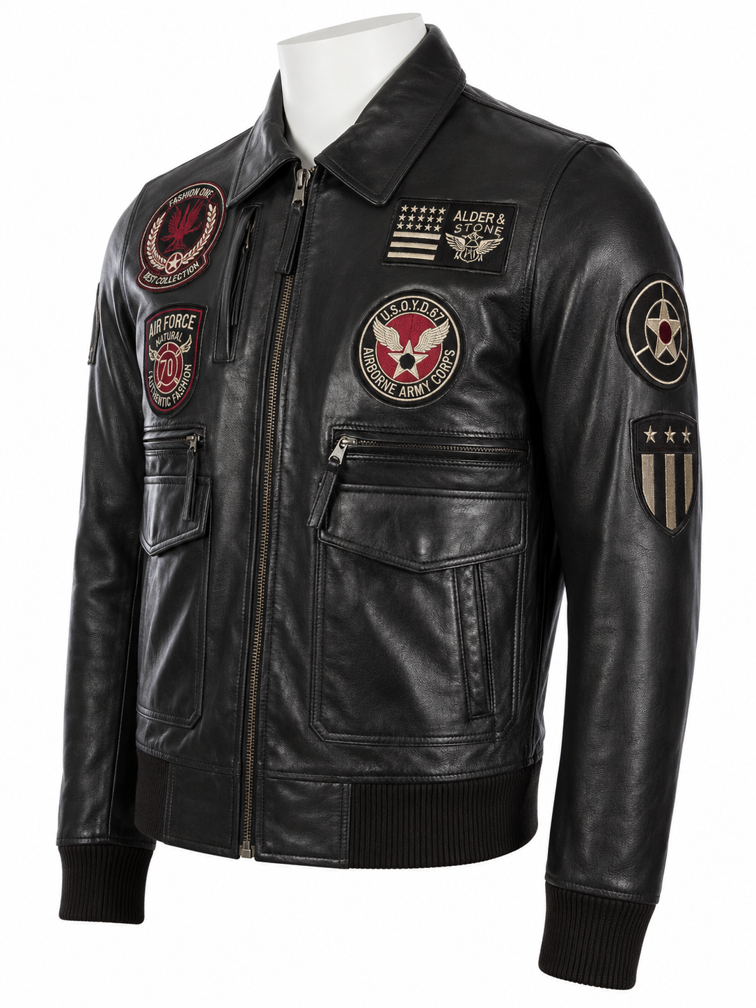 Alder & Stone Men's Pilot Jacket - Black
