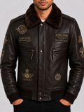 Alder & Stone Men's Air Force Jacket - Brown