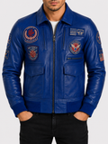 Alder & Stone Men's Pilot Jacket - Electric Blue