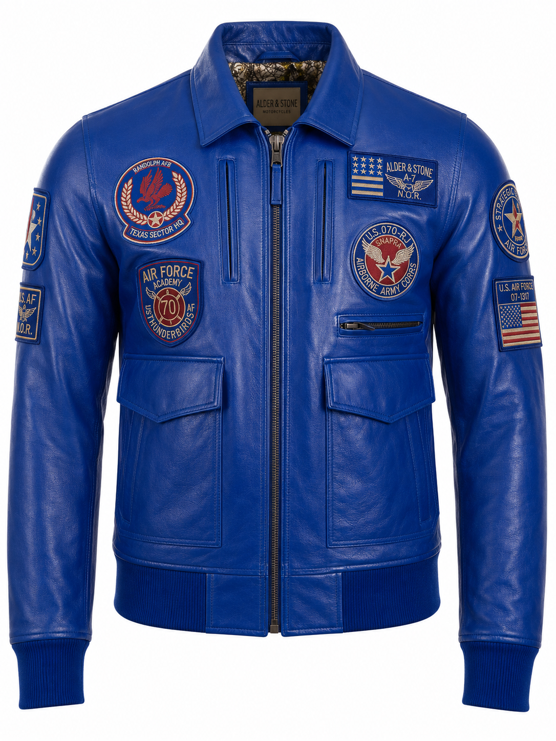 Alder & Stone Men's Pilot Jacket - Electric Blue