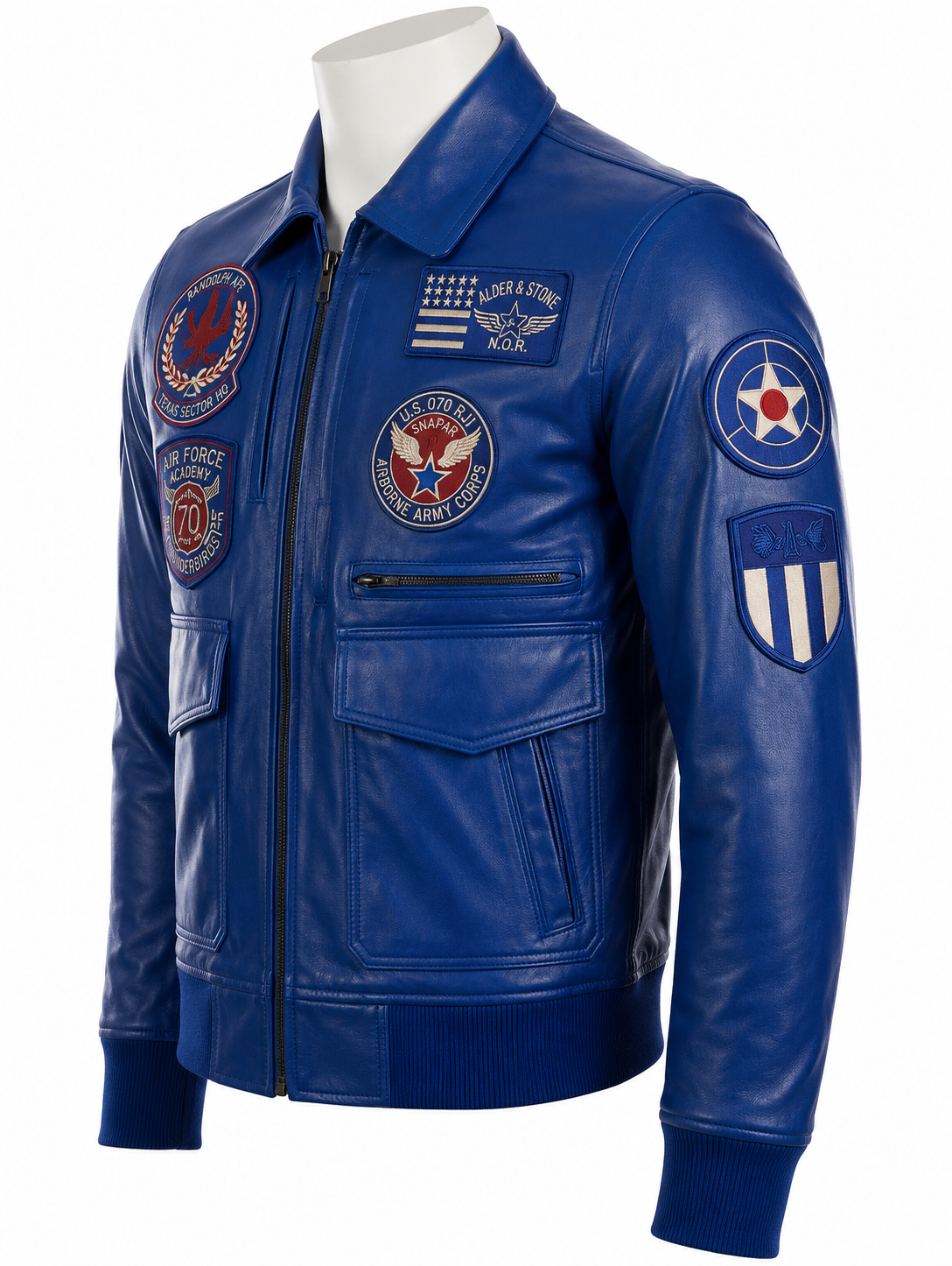 Alder & Stone Men's Pilot Jacket - Electric Blue