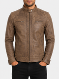 44T9 Men's Biker Jacket - Desert Tan