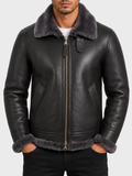 JEE2 Men's Shearling Jacket - Black/Snowtop Fur