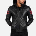 2VQ9 Men's Hood Bomber Jacket - Black