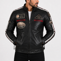 CXUS Men's Racing Biker Jacket - Black