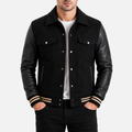 V3CS Men's Trucker Bomber Jacket - Black