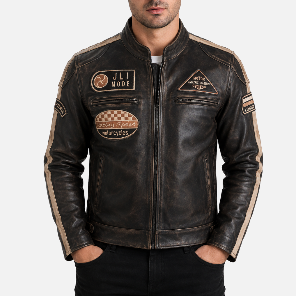 CXUS Men's Racing Biker Jacket - Vegas
