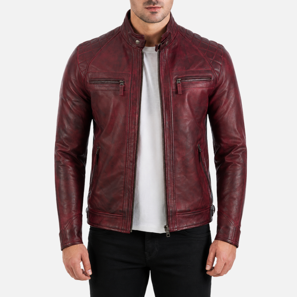 44T9 Men's Biker Jacket - Pepsi