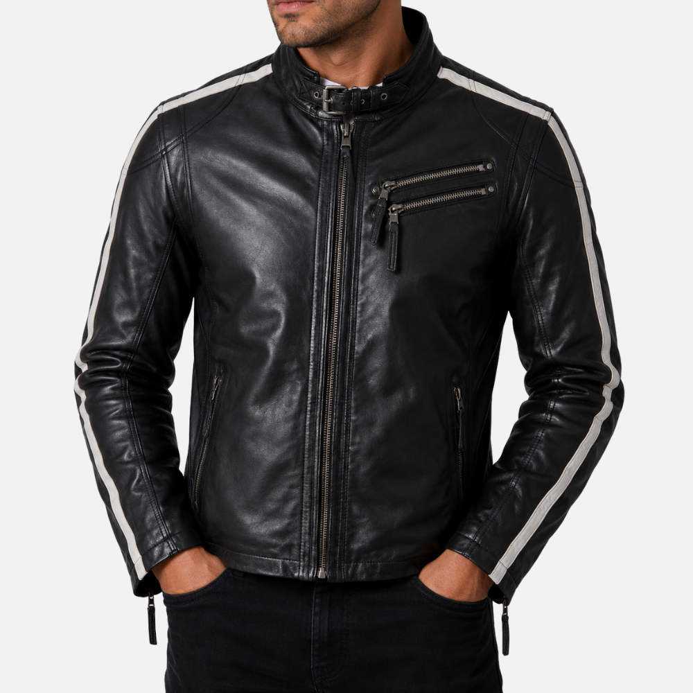 KPTW Men's Racing Biker Jacket - Black