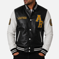 VZH7 Men's Varsity Jacket - Black/White