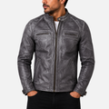 44T9 Men's Biker Jacket - Ghost