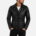 PT9R Men's Armour Motorbike Belt Coat - Black