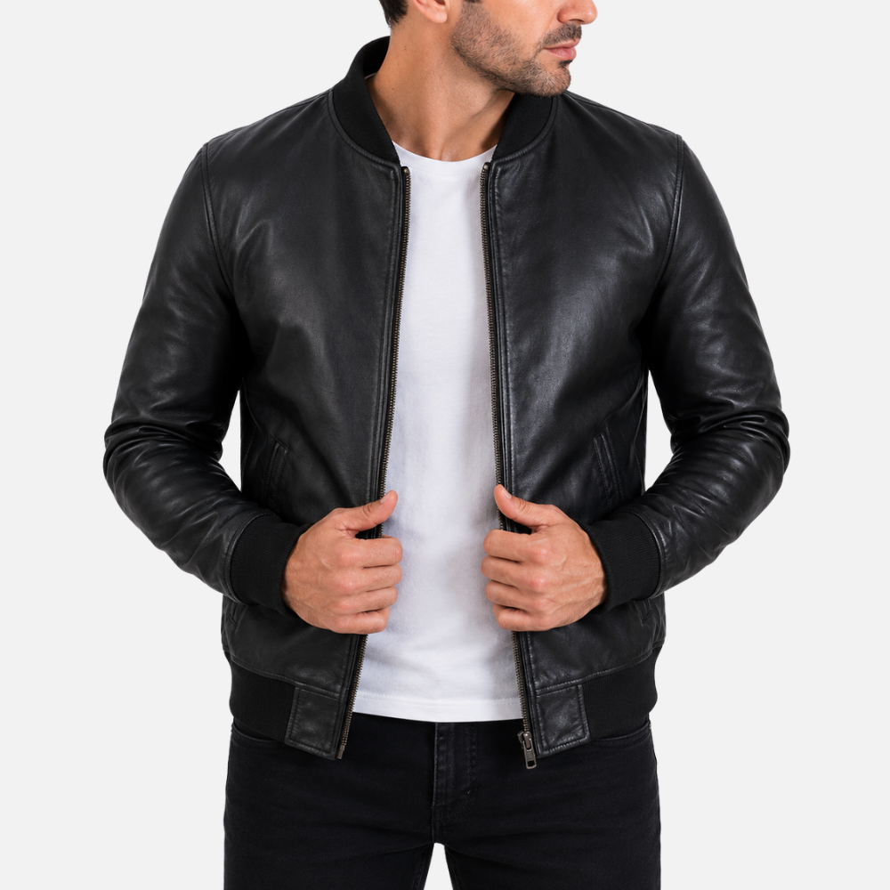 D9J9 Men's Bomber Jacket - Black
