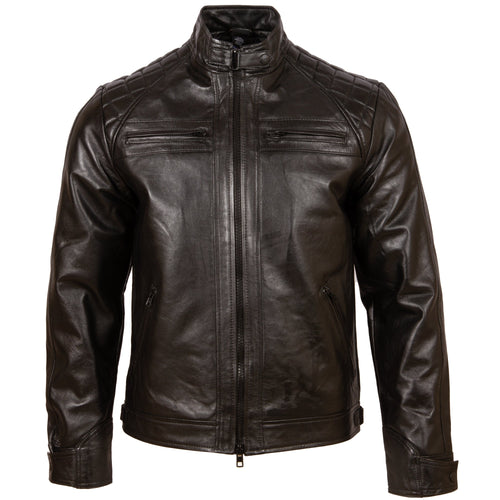 Alder & Stone Men's Biker Jacket - Night Edition