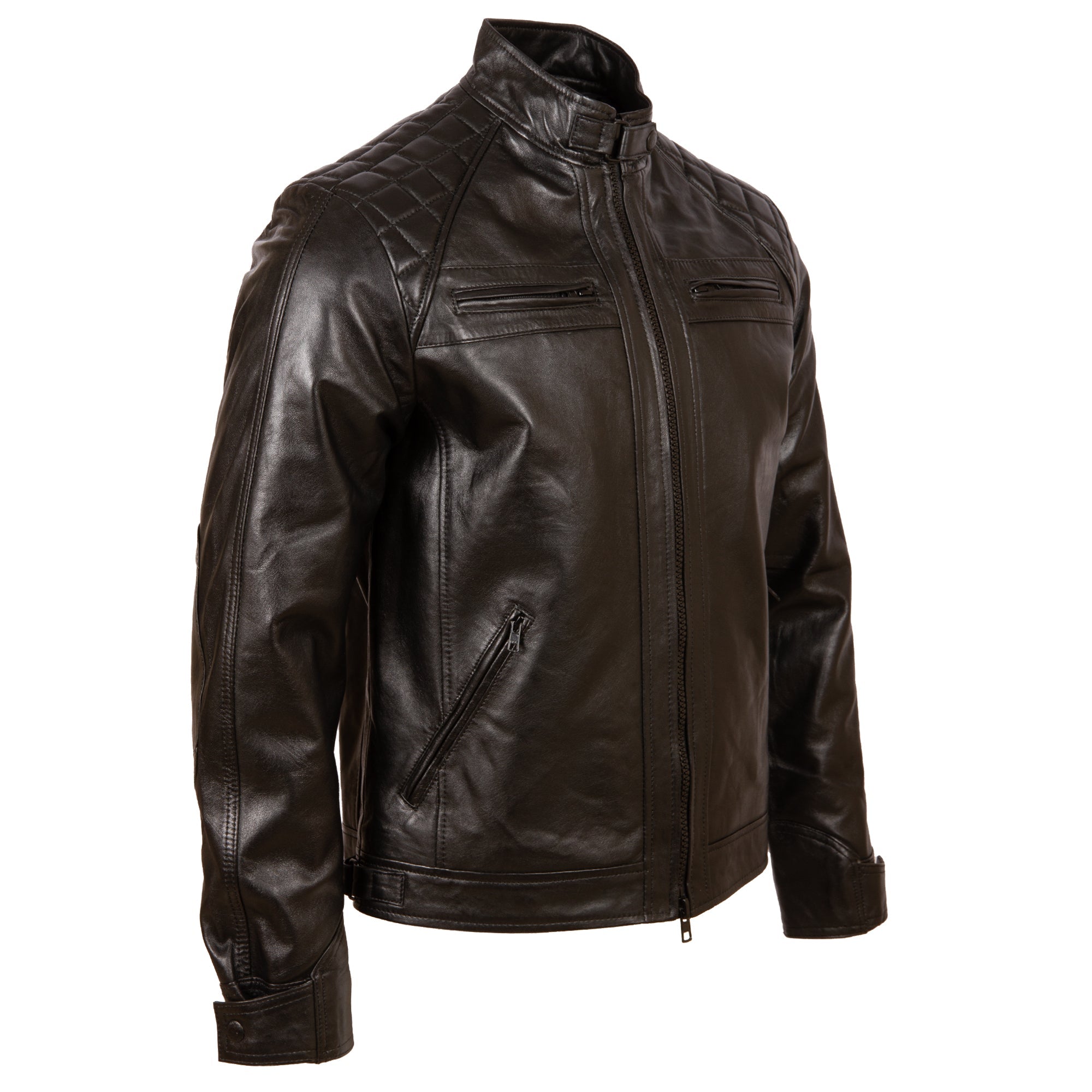Alder & Stone Men's Biker Jacket - Night Edition