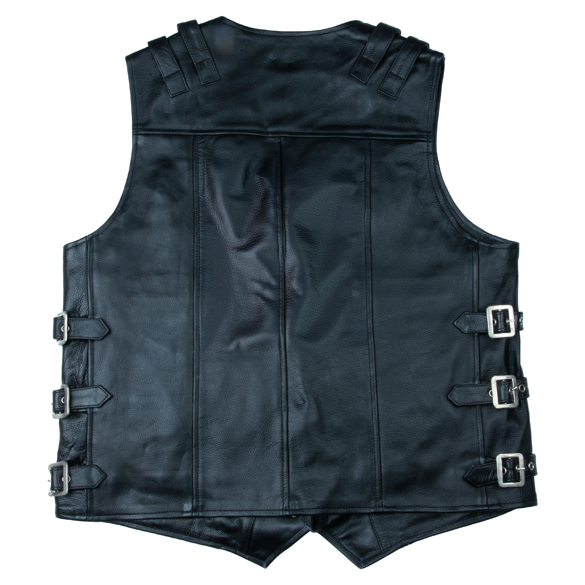 Alder & Stone Men's Buffalo Buckle Adjustable Biker Waistcoat