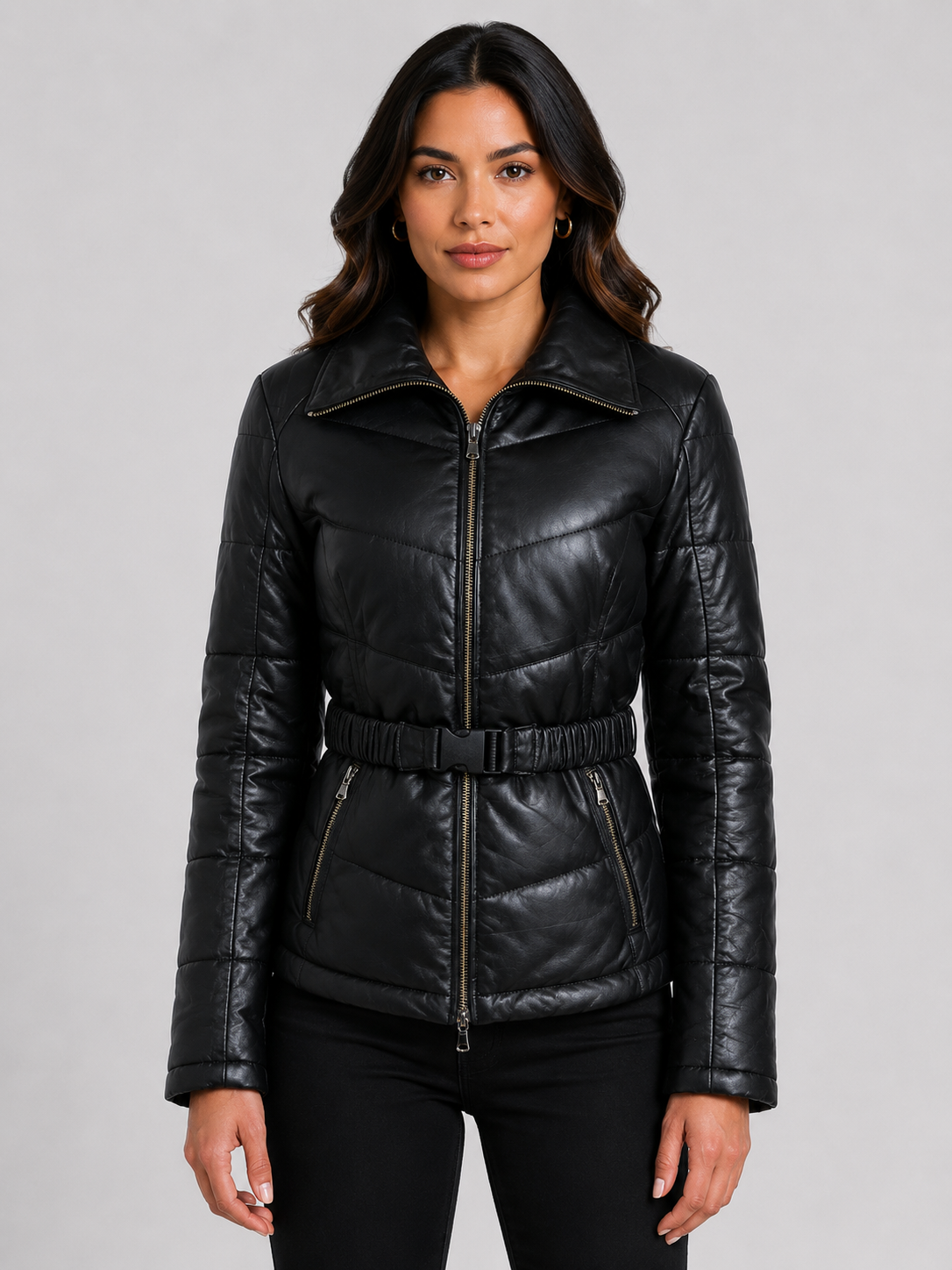 Alder & Stone Women's Puffer Coat - Black